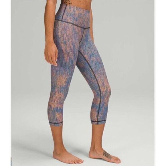 Lululemon Wunder Under High-Rise Crop 21" Spectral Fusion Jacquard Leggings 10 - Picture 1 of 5